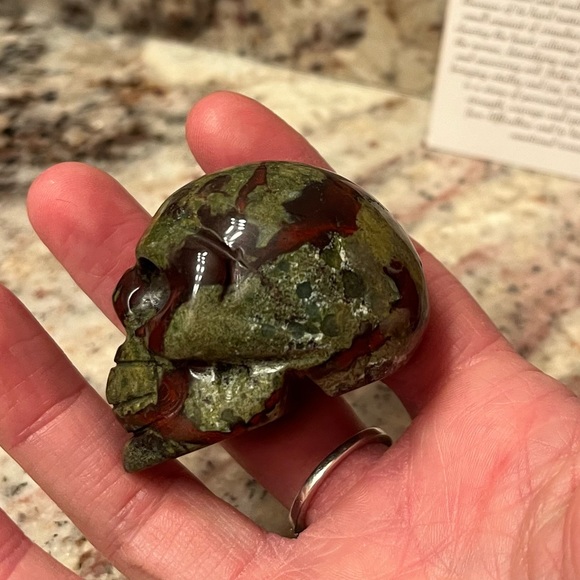 Artistone Gem Dragon Blood Stone Skull Crystal - Picture 5 of 7